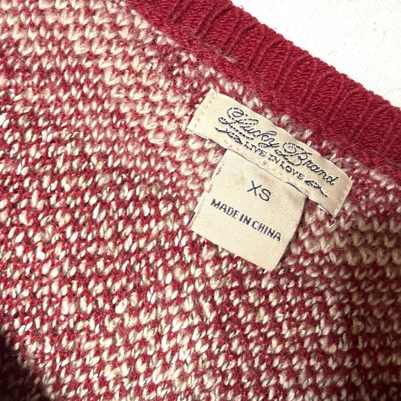 Lucky Brand Red and Cream Patterned Cardigan Size XS - Picture 7 of 9